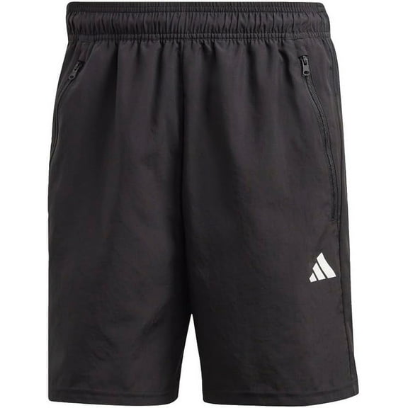 adidas Mens Essentials Woven Active Training Shorts (Black/White, X-Large 7")