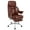 Brown, variant on E-Motie Leather Home Office Chair, High Back Ergonomic Chair with Footrest, 500lb, Black