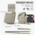 thumbnail image 2 of Women's Small Mini Size Crossbody Bag Purse with Shoulder/Wrist Strap Lanyard, RFID Blocking Credit Card Holder Slots, PU Leather Lightweight Phone Bag for Galaxy Z Flip 6/5/4/3 & Moto Razr, Gray, 2 of 7
