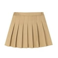 thumbnail image 2 of purcolt Skirts for Girls Pleated Skirt A-line High Waisted School Uniform Skirts with Undershorts Elastic Flared Plain Skirts for Girls 9-16 Years, 2 of 3