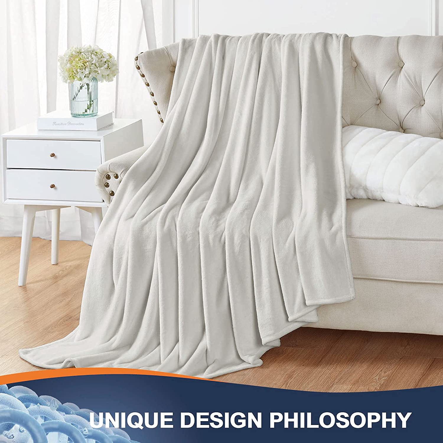 Fleece Blanket Plush Throw Fuzzy Lightweight XL Twin Size 66 x90 Silver Grey Super Soft Microfiber Flannel Blankets for Couch Bed Sofa Ultra Luxurious Warm and Cozy for All Seasons Walmart