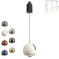 thumbnail image 1 of FSLiving 8W H-Type Track Pendant Light Retractable Lift Droplight with Aluminum Glass Shade 3500K LED Spotlight Indoor Island Light Adjustable Length for Resturant Kitchen,White - 1 Light, 1 of 9