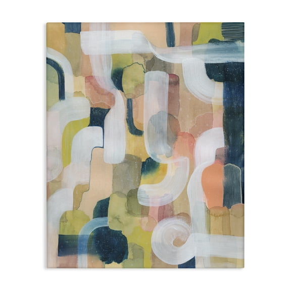 Stupell Industries Twisting Arches Arrangement Abstract Painting Wrapped Canvas Art Print Wall Art, 16 x 20