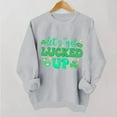 thumbnail image 2 of St. Patrick's Day Sweatshirt Women Lucky Shamrock Print Irish Gift Crewneck Casual Long Sleeve Loose Pullover Tops (S, Gray), 2 of 6