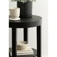 thumbnail image 4 of Kate and Laurel Talcott Modern Round Wood Side Table, 16 x 16 x 24, Black, Transitional Decorative Two-Tier End Table for Use as a Bedroom Nightstand or Living Room Plant Stand Table, 4 of 9