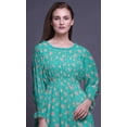 thumbnail image 5 of Bimba Robe Longue Décontractée à Volants pour Femmes, Imprimée, Taille Smockée, Florale - Xxx-Grand, 5 of 5