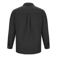 thumbnail image 4 of pstuiky camisas de manga larga para hombre, Camisa informal de manga larga con cuello vuelto y botones de color liso para hombre Tops de talla grande para hombre xxxl, 4 of 6