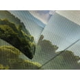 thumbnail image 4 of Ambesonne Country Home Quilted Bedspread Set 3 Pcs, Sunrise Woodland, Queen Size, Olive Green Blue Yellow, 4 of 5