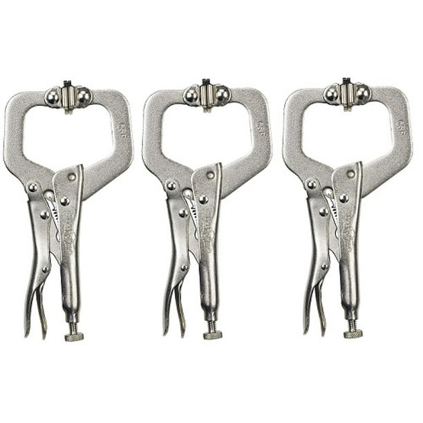 Irwin ViseGrip 6SP (18) 6" Locking C Clamps with Swivel Pads (3 Pack