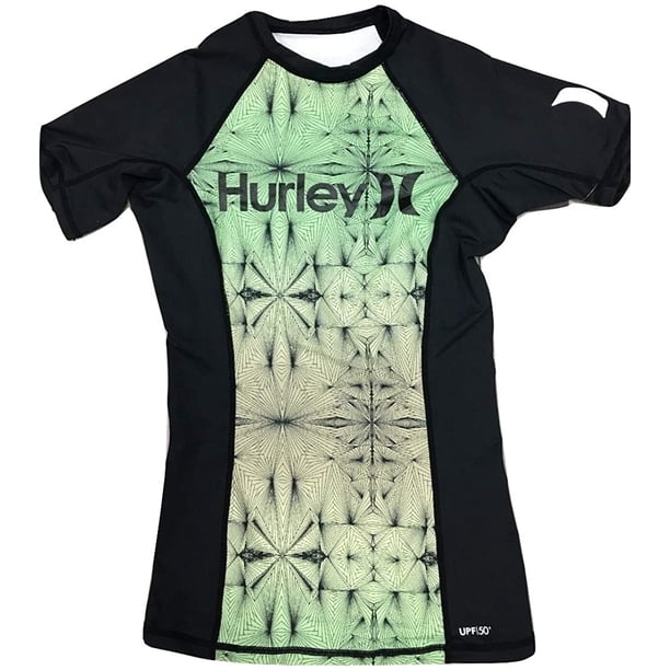 Hurley Women's One and Only Short Sleeve Surf Rashguard w/ UPF 50