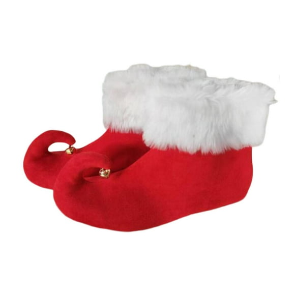 Rongfmy 1 Pair of Christmas Elf Shoes Footwear Elf Slippers for Festive Dressing up Xmas Length 24cm