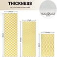 thumbnail image 4 of Yellow and White Checkerboard Pattern Kitchen Rugs Sets Of 3,Kitchen Runner Rugs Non Skid Washable,Decorative Kitchen Floor Mats for Kitchen,Sink,Laundry,17"x30"+ 17"x47" + 17"x59", 4 of 6