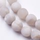 thumbnail image 3 of 1Strand Natural White Agate Bead Strands Frosted Round 8~8.5mm Hole: 1mm about 46pcs/strand 14.9 inch(38cm), 3 of 3