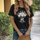 thumbnail image 2 of Camiseta de Manga Corta de Verano para Mujeres con Estampado Floral de Moda con Cuello Redondo Y Mangas Cortas, Camisetas de Manga Corta de Mujer, 2 of 8