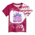 thumbnail image 4 of HCNTES Toddler Halloween Shirt Baby Boy Girl Cute Ghost Tshirt Pumpkin Short Sleeve Tee Top Kids Spooky Season Fall Outfit(R400-Hot Pink,7-8 Years), 4 of 4