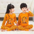 thumbnail image 1 of Conjunto de pijama de manga larga para niño y niña, ropa de dormir de algodón para niño, pijama de Navidad de dibujos animados de gato para niño de 4, 6, 8 y 9 años, Invierno, 1 of 4