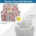 thumbnail image 4 of Kuiaobaty Leopard Flower Print Recliner Chair Cover that Stay in Place Easy Installation Reclining Sofa Slipcover Durable Recliner Couch Cover Reclining Slipcover with Side Pocket for Pets, 4 of 8