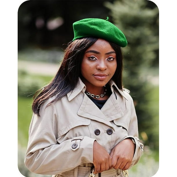 Parquet Solid Color French Beret Hat. Classic French, Casual and