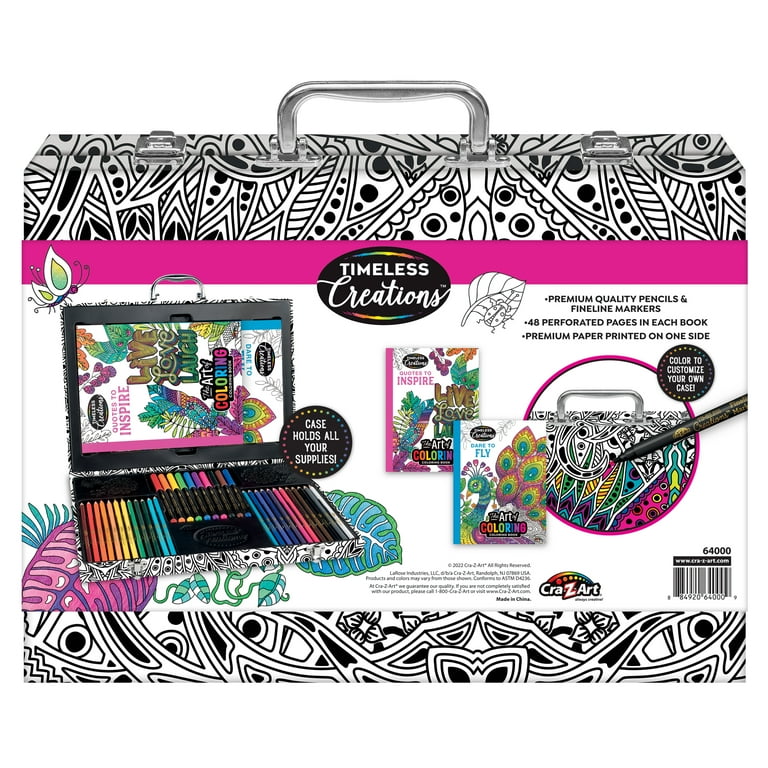 Cra-Z-Art Coloring Studio Case, 37-Piece Art Kit for Travel