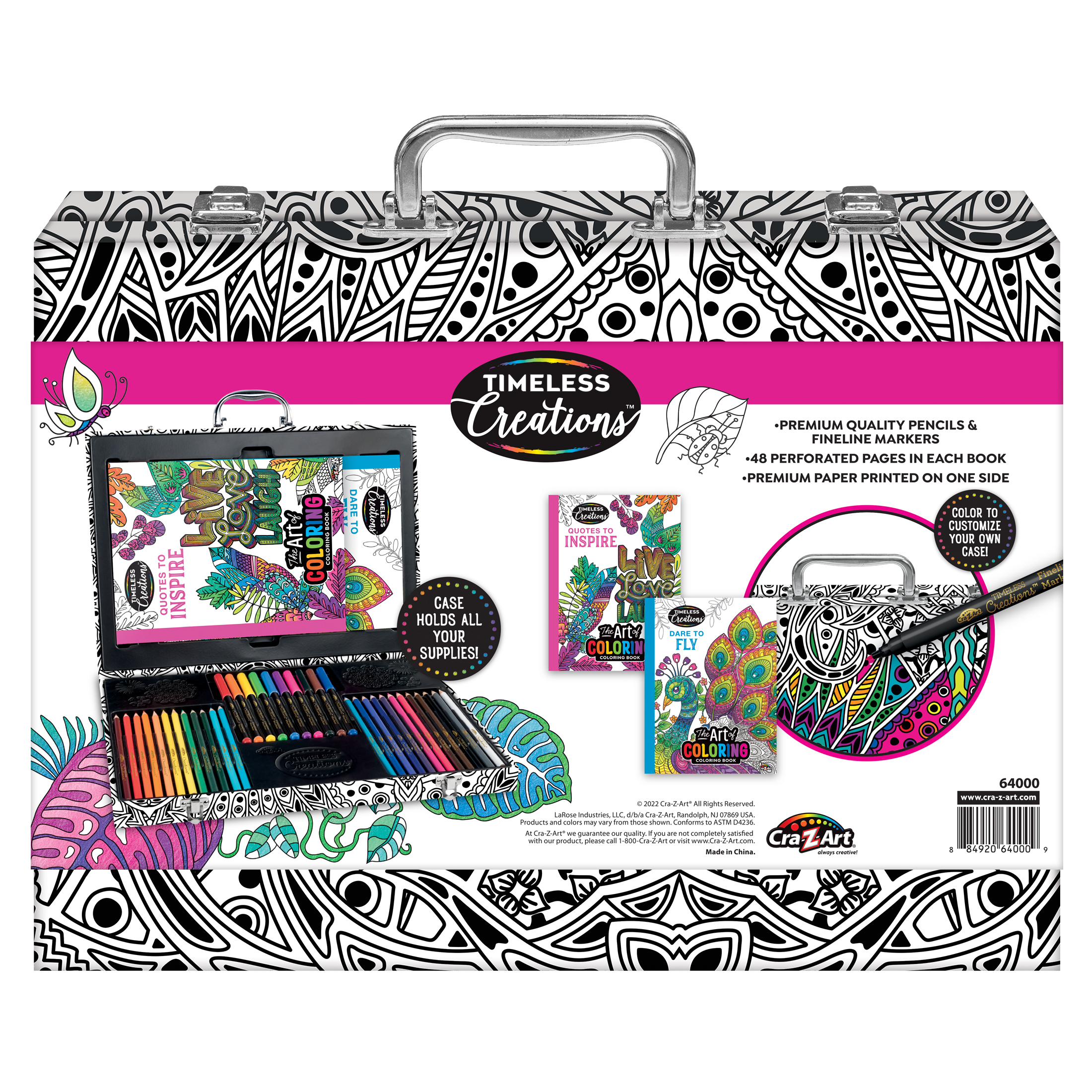 Cra-Z-Art Timeless Creations Multicolor Adult Coloring Drawing Set, Beginner to Expert - image 3 of 9
