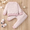 thumbnail image 4 of PatPat Fall Baby Girl Clothes Cotton Boy Long Sleeve Striped Pullover and Trousers Set, 12-18 Months, 4 of 7