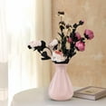 thumbnail image 5 of 7.9x5.3in Plastic Glazed Vase - Imitation Ceramic Flower Pot for Living Room TV Cabinet Decor, Dried Flower Arrangement Centerpiece,Pink, 5 of 6