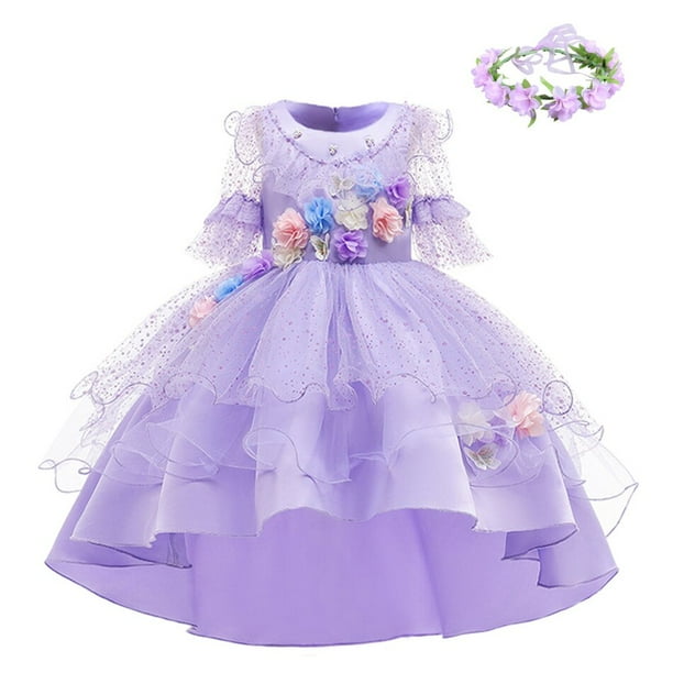 Disney Isabella Encanto vestido de niña Halloween fantasía flor cóctel Navidad niños encanto Isabela fiesta de cumpleaños Dress2T Tag-100 Gao Jinjia LED