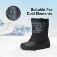 thumbnail image 3 of DREAM PAIRS Kids Snow Boots Boys & Girls Winter Waterproof Mid-Calf Outdoor Warm Shoes Black/Black Camo Size 12, 3 of 5