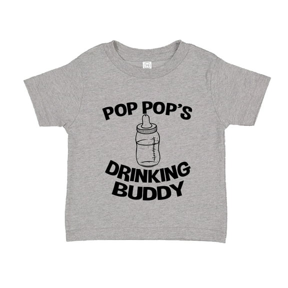Pop Pop's Drinking Buddy Toddler T-Shirt 2T Athletic Heather