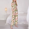 thumbnail image 3 of Sikiie butterfly Pajamas Set Long Sleeve Sleepwear Womens Button Down Nightwear Pj Sets-Medium, 3 of 7