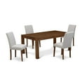 thumbnail image 2 of East West Furniture Lismore 5-piece Wood Dining Set in Natural/Doeskin, 2 of 6