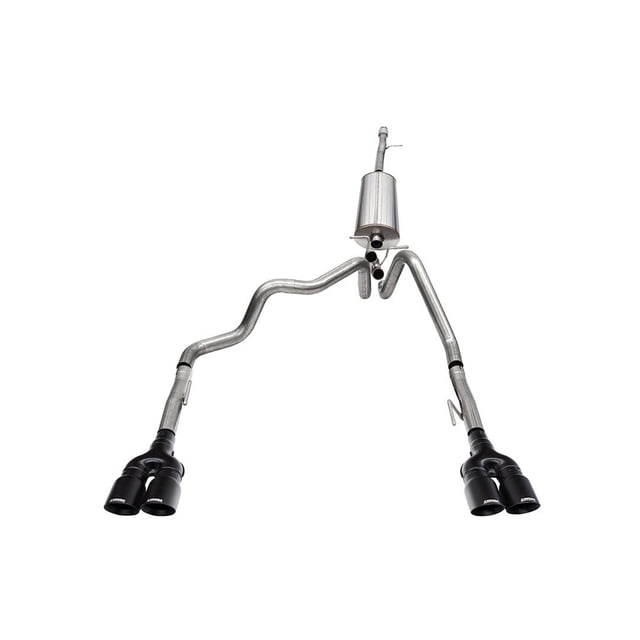 Corsa Performance Exhaust System Kit 21200BPC Sport Cat Back System; Stainless Steel; With Muffler; 3 Inch To 2-1/2 Inch Pipe Diameter; Single Exhaust With Quad Exit; Dual Rear Exit
