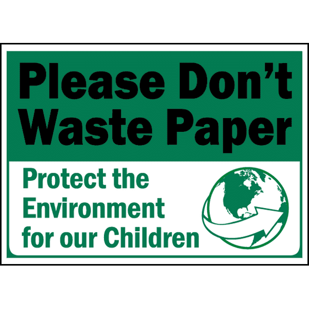 Vinyl Stickers - Bundle - Safety and Warning Signs Stickers - Please Don't Waste Paper Sign - 10 ...
