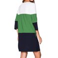 thumbnail image 3 of Femmes Col Rond Demi-Manche Couleur Bloc Poche T-shirt Robe, 3 of 3