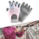 thumbnail image 1 of Guantes sin s mujeres hombres anti sudor ciclismo mitones deportes ciclismo guantes medio Rosa claro, 1 of 8