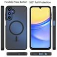 thumbnail image 2 of Galaxy A15 5G Case with Magnetic, 6.5" TPU Frosted Anti Slip Full Protective Case,Takfox Precision Cut Slim Magnetic Phone Case Cover, Strong Magnetic Suction Case for Samsung Galaxy A15 5G,Black, 2 of 9