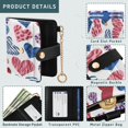 thumbnail image 5 of Small Wallet For Women Bifold Leather Pocket Coin Credit Card Holder With RFID Blocking Printed Heart Pattern, 5 of 6