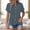 Gray, variant on Cotton Button Down Shirts for Women Short Sleeve Tops V Neck Collar Blouses Business Casual Slit Hem with Pocket Yellow