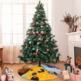thumbnail image 5 of Lsque Geometry Dash Print Christmas Tree Skirt, Tree Skirt with Ties or Velcro, Perfect for Holiday Decorations, Halloween, and New Year-48", 5 of 7