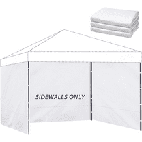 Instant Canopy Sidewalls for 10x10 Pop Up Canopy Tent, 300D Waterproof Material for Outdoor Events, Vendor Booths, and Privacy (Sidewalls Only, Canopy Not Included) White
