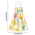 thumbnail image 6 of Yayeee Kitchen Hanging Hand Towels Set of 2 with Loop Bathroom Absorbent Tie Towel, Candy Lemon, 6 of 7