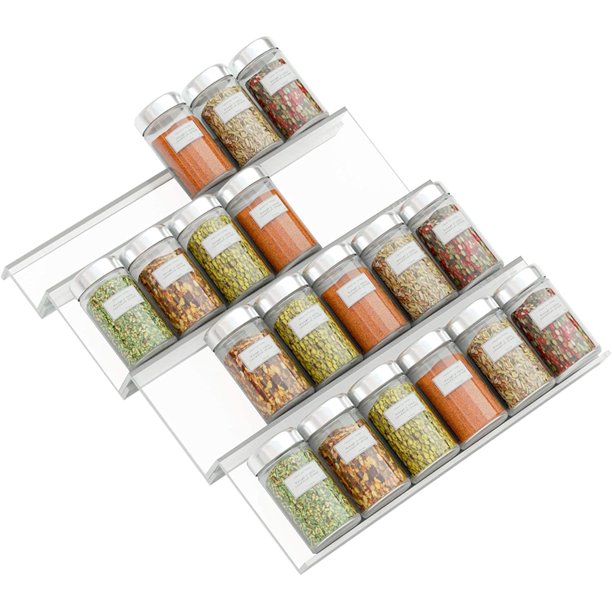NIUBEE Acrylic Spice Rack Organizer for Drawer, Adjustable Expandable