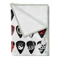 thumbnail image 2 of Rock Music Soft Flannel Fleece Blanket, Guitar Picks Various Designs Skulls Crosses Stripes and Stars Rockstar Lifestyle, Cozy Plush for Indoor and Outdoor Use, 70" x 90", Multicolor, by Ambesonne, 2 of 5