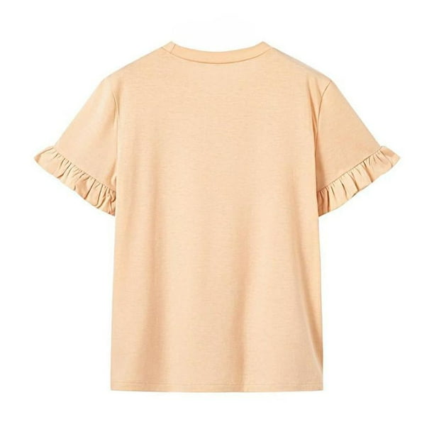 Camiseta para Mujer Yuyangstore Cuello Redondo de Manga Corta para Trabajo Senderismo M