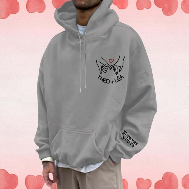 WILLBEST Sudadera con Capucha De Manga Larga para Hombre, Estilo Informal, Relajado y Cómodo, con Estampado De Letras XXGrande