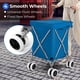 thumbnail image 2 of Carrito de compras plegable COSTWAY Portable Grocery 120 libras, azul, 2 of 7
