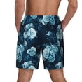 thumbnail image 4 of Uemuo Ink Rose Pattern Mens Swim Trunks Quick Dry Board Shorts with Mesh Lining, Stretch Beach Shorts Quick Dry No-Chafing Board Shorts-3X-Large, 4 of 9