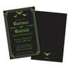 Green Bat Personalized Halloween Party Invitations