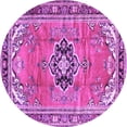 thumbnail image 1 of Ahgly Company Indoor Round Persian Purple Traditional Area Rugs, 3' Round, 1 of 4