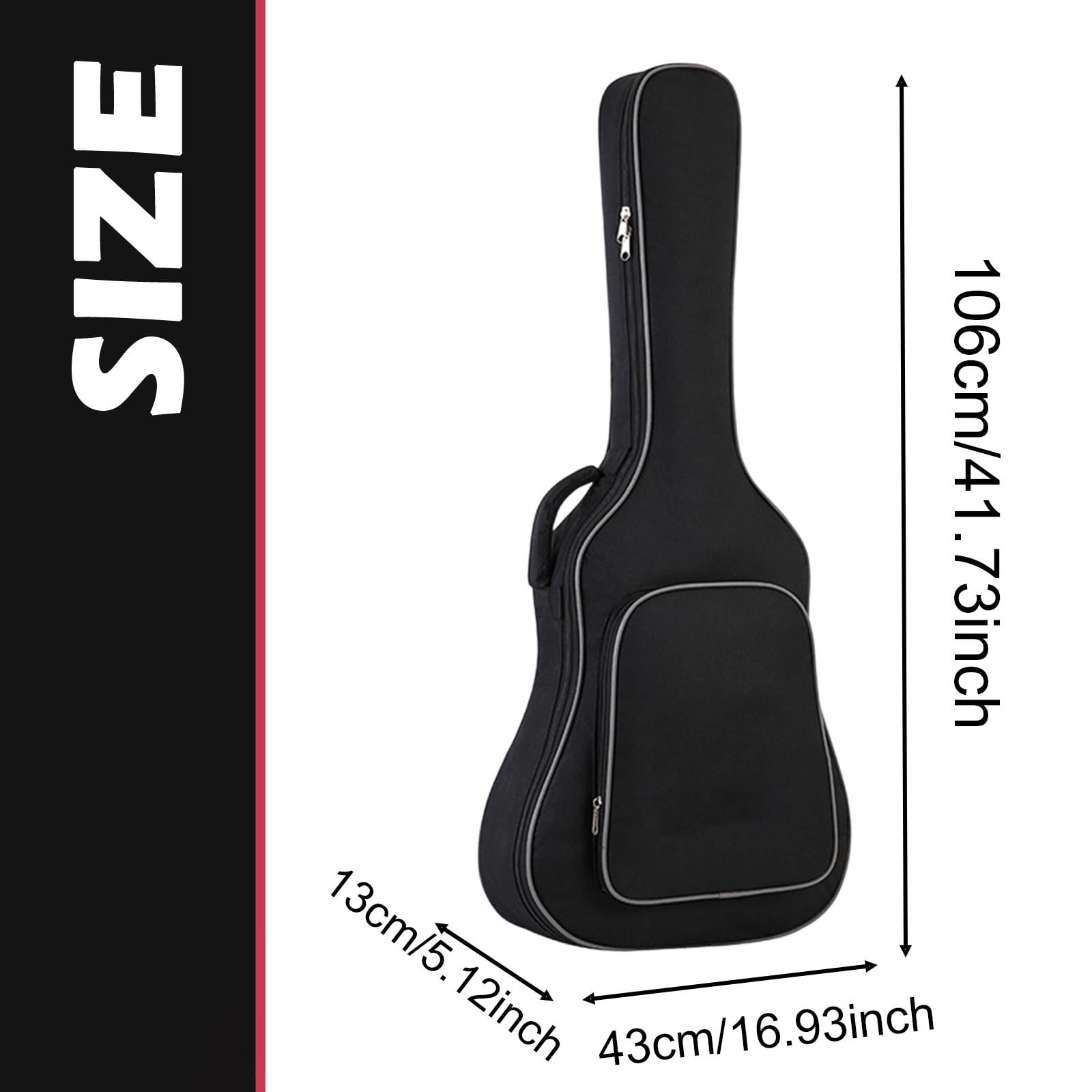 Guitar Bag Gig Bag Backpack Canvas Water Resistant Lightweight Shockproof for Electric Acoustic Guitar